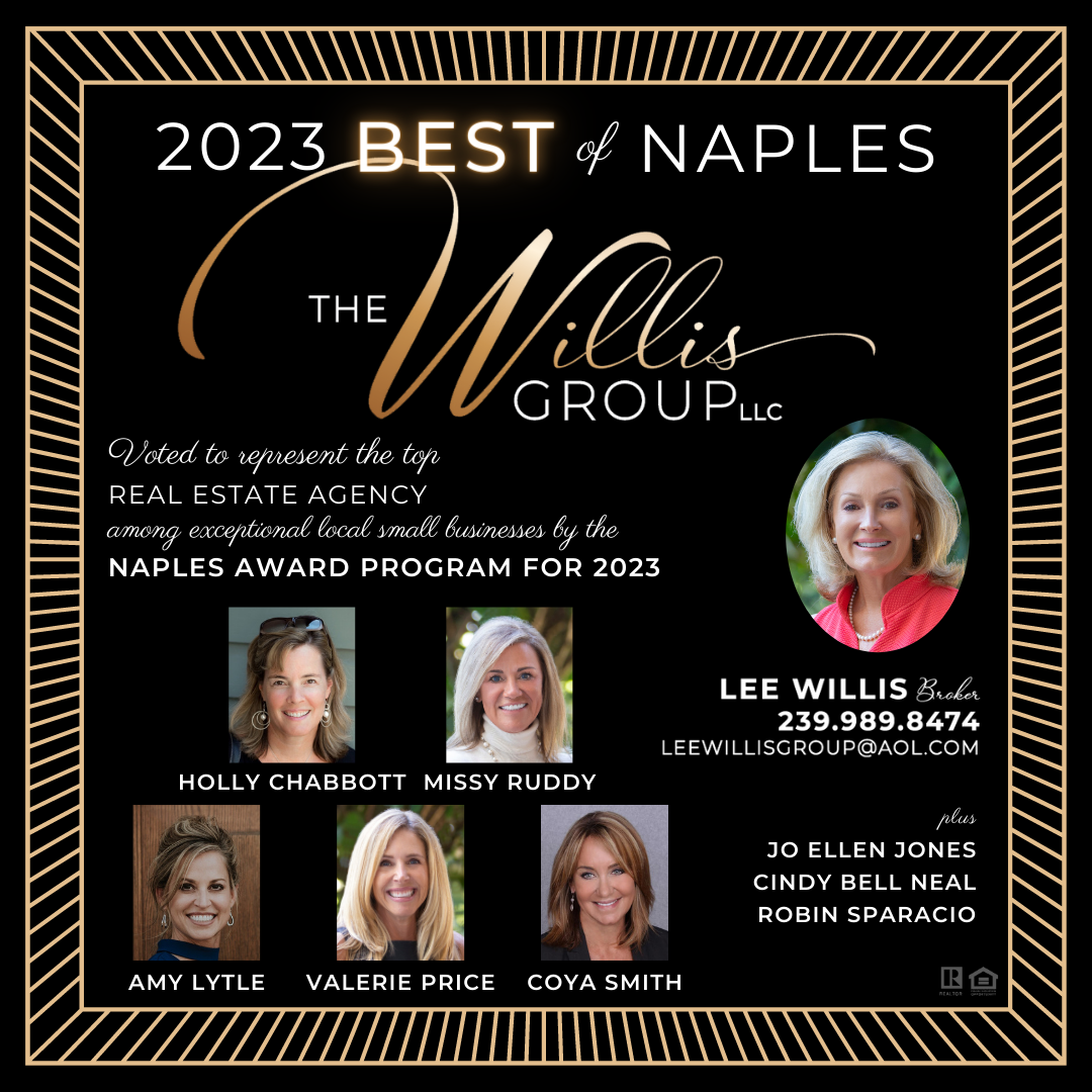 Lee Willis Group Voted the top real estate agency in Naples Florida
